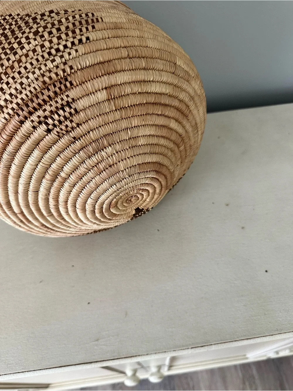 Africa African handmade woven basket brown large boho decor